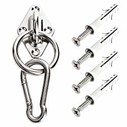 Chihee Stainless Steel Hanging Kits Indoor Hammock Hooks Swing Hanger Hanging Plants Hanging Chair Punching Bag Wood Concrete Ceiling Heavy Duty 440LB Capacity