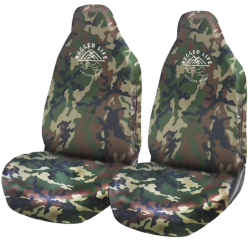 Rugged Life Waterproof Heavy Duty Car Seat Covers - Set Of 2 - Camo