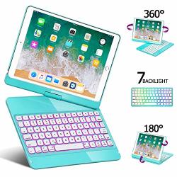 Ipad Pro 10.5 Inch Case With Keyboard - Only Fit Apple Ipad Model A1701 A1709 360 Rotate Ipad 10.5 Keyboard CASE 7 Color Backlit Wireless Folio