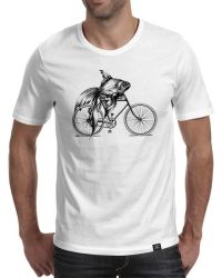 Cycling Fish T-Shirt - White