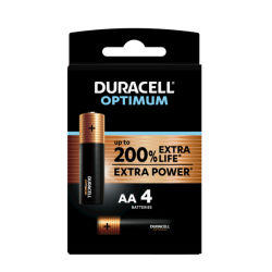 Duracell Optimum Aa Alkaline Batteries 1.5V - 4 Pack