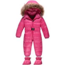 2 To 5 Years Boys Winter Jumpsuit - Pink Red 3t