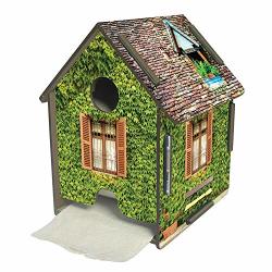 Toilet Tissue Roll Cover - Green Realistic Ivy Covered House Toilet Paper Holder With Ebook