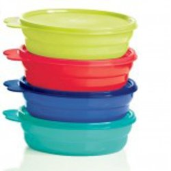 Tupperware Bowls Classic Cereal Microwave Reheatable Set Of 4