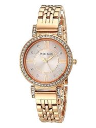 Anne Klein - Women's Premium Crystal-accented Bracelet Watch - Rose Gold And Taupe
