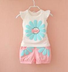 Bibicola Toddler Summer Baby Girls Clothing Set - Pink 12M