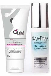 Qraa Advanced Lacto Under Arm Cream 100GM + Namaya Intimate Lightening Serum 100G