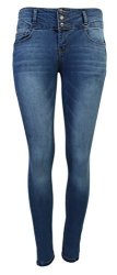 Wax Women's Juniors Body Flattering Mid Rise Skinny Jeans 11 Medium