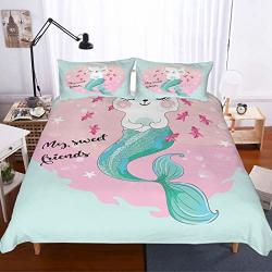 mermaid cat comforter