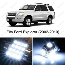13 X Premium Xenon White LED Lights Interior Package Upgrade For Ford Explorer 2002-2010