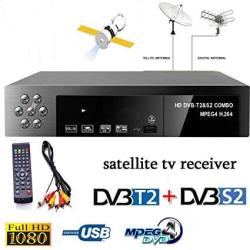 Ronshin Tvcombos Smart Digital Satellite Tv Receiver DVB-T2+DVB-S2 Fta 1080P Decoder Tuner MPEG4