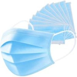 3PLY Disposable Face Mask With Ear Loops Pack Of 50