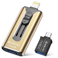 USB Flash Drive 128GB Photo Stick For Iphone Iphone Flash Drive With 4 Ports Imkar Iphone Memory Stick Compatible For Iphone android And Computer Iphone