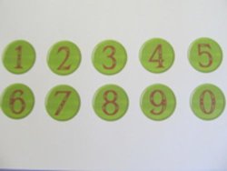 10PC Green With Red Numbers Uncut-cheap Courier
