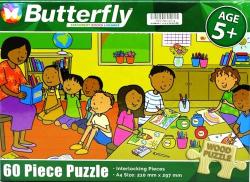 Butterfly 60 Piece A4 Wooden Puzzle In The