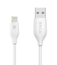 Eeco USB Charging Cable 6FT With Ultra Durable Aramid Fiber- White