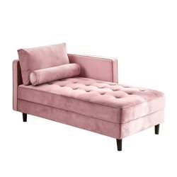 Navi Chaise Tufted Sofa Accent Chair - Pink