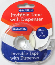 Marlin Invisible Tape With Dispenser 18mm X 25mm