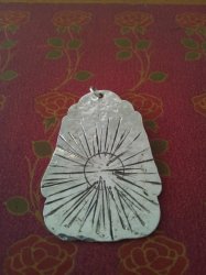 Hand Made Silver Plated Sun Pendant.