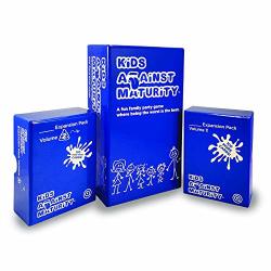 Kids Against Maturity: Card Game For Kids And Humanity Super Fun Hilarious For Family Party Game Night Combo Pack With Expansion 1 And 2