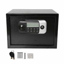 Luckyermore Home Safe Box 0.5 Cubic Feet Small Money Safe Pry-resistant Steel Locking Alarming System Digital Electronic Wall Safe Keep Money Safety