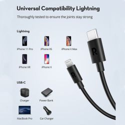 Type-c To Lightning Cable 100CM - Black