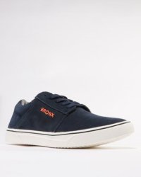 Bronx Gowran Suede Casual Lace Up Sneakers in Navy