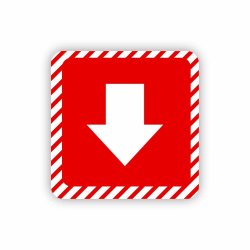White Arrow With Red Symbolic Sign On White Acp 150 X 150MM