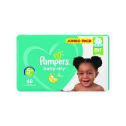 Pampers Active Baby-dry Size 5+ Jumbo Pack 48'S