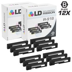 Ld Compatible Citizen IR-91B Set Of 12 Black Printer Ribbon Cartridges