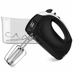 Electric Hand Mixer Home Gizmo 5-SPEED Hand Mixer With 2 Wider Beaters And Dough Hooks Storage Case Included
