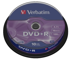 Dvd+r 16x 4.7gb Matt Silver - 10 Pack Spindle