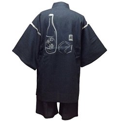 Edoten Original Discharge Style COTTON100% Kimono Jinbei 706 Sake M