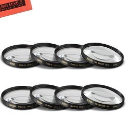55MM And 58MM Close-up Filter Set +1 +2 +4 And +10 Diopters Magnification Kit For Nikon D5600 D3400 Dslr Camera With Nikon 18-55MM F 3.5-5.6G