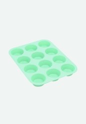 12-CUP Silicone Muffin Pan -mint Blue