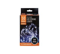 Fairy Light 50 X LED Cool White 5M - Battery Operated 3 X Aa