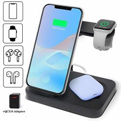 Xflelectronic 5 In 1 Wireless Charger For Apple Iwatch 5 4 3 2 1 Qi Fast Wireless Charging Dock Station For Iphone 11 PRO MAX XR XS X 8PLUS SAMSUNG Phone watch
