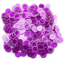 Magnetic Bingo Chips - 300 Pack Purple
