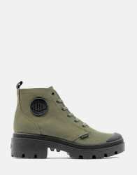 PALLADIUM Pallabase Twill Boots - UK8 Green