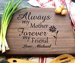 Mom mother Gifts - Personalized Cutting Boards - Wooden Custom Engraved Chopping Board For Mothers Day Mothers Birthday Ideal Presents For Mom And Grandma From