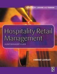 Hospitality Retail Management Hospitality, Leisure and Tourism