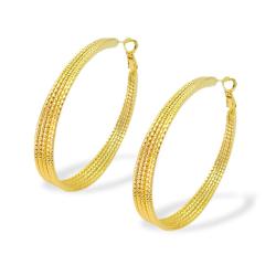 Goldair Gold Tone Multistrand Hoops