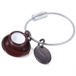 Keyring With 2 Charms Coffee 2 Go