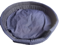Dog Beds - Cosy Round Denim Beds For Dogs - XL