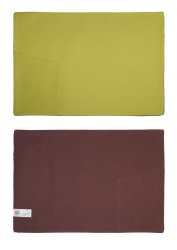 Lushome Cotton Reversible Pocket Placemats With Napkin Table Linens Set Of 12 LH-TM1D