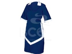 Ladies Housekeeping 3PC- Navy And White Large
