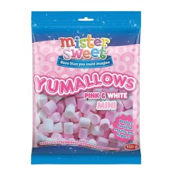 Mister Sweet Yumallows 150G Pink &white MINI