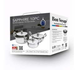 Sapphire 10PC Aluminum Casseroles With Solid Handles