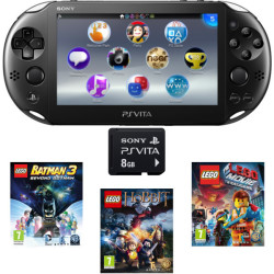 Ps Vita E2000 Console + 8GB Memory Card + Lego Heroes Mega Pack Ps Vita