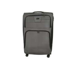 Smte- Quality Trolley 1 Piece Fabric Travel Spinner Suitcase - Light Grey 65 Cm